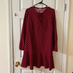 Draper James merlot Polka Dot Rosanne Shift Dress